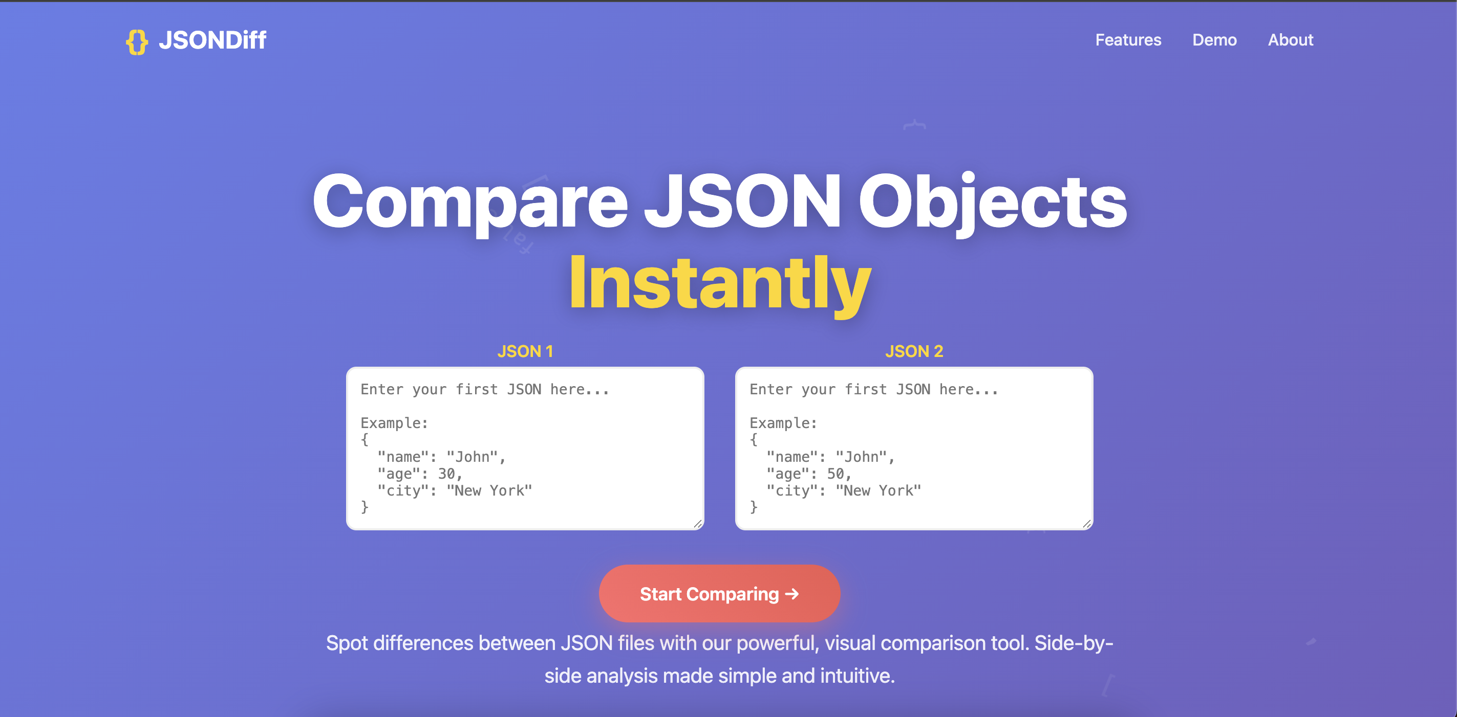 JSON Diff Visualizer